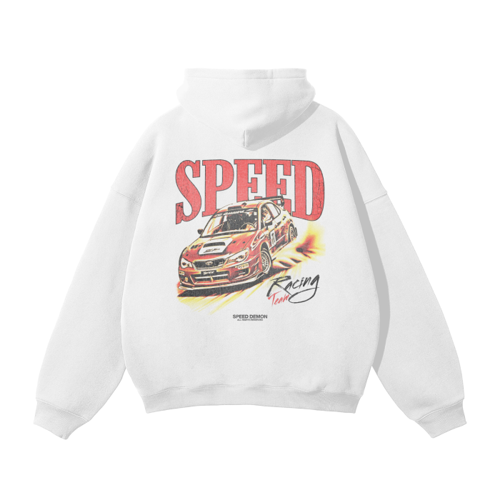 Racing Oversized Fleece Hoodie