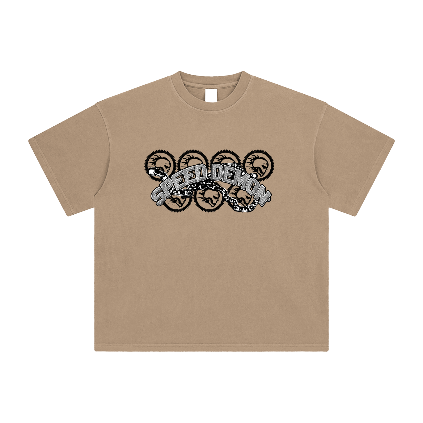 Speed Demon Chains Washed T-Shirt | Unisex Streetwear