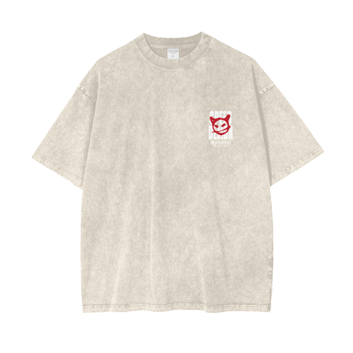 Don't Get Caught - Acid Wash Oversize T-Shirt