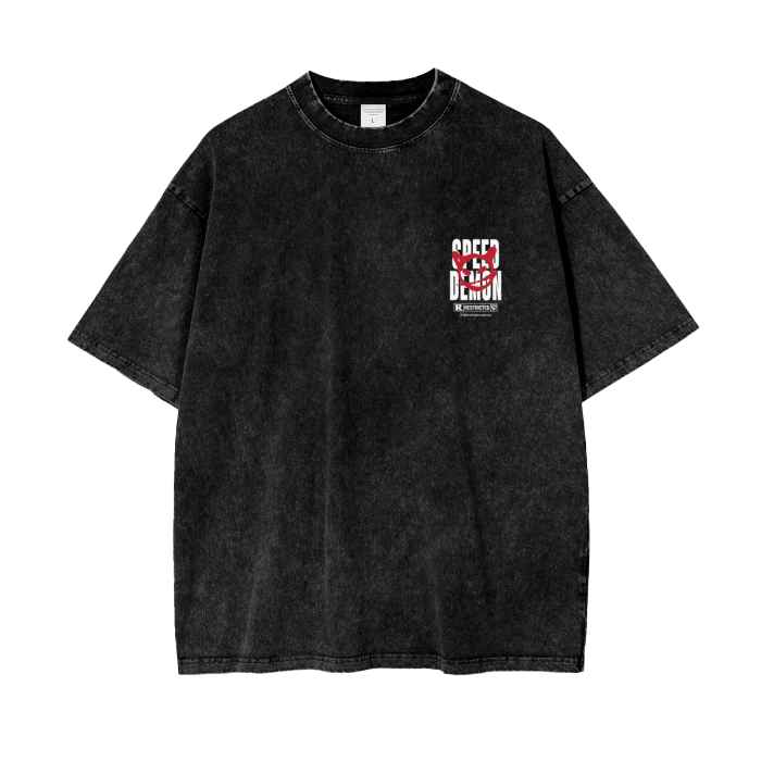 Don't Get Caught - Acid Wash Oversize T-Shirt