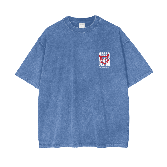 Don't Get Caught - Acid Wash Oversize T-Shirt