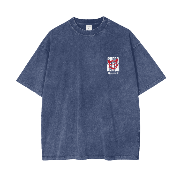 Don't Get Caught - Acid Wash Oversize T-Shirt