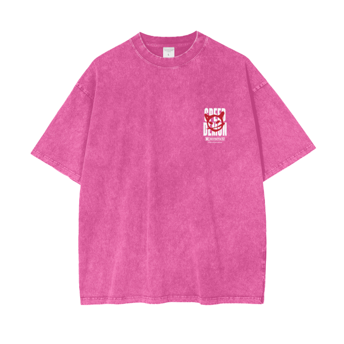 Don't Get Caught - Acid Wash Oversize T-Shirt