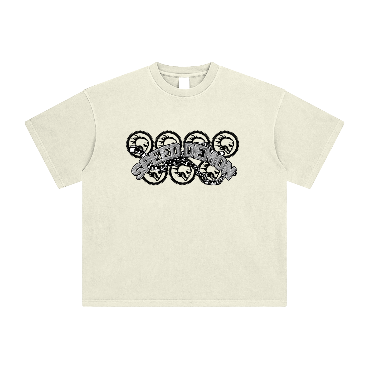 Speed Demon Chains Washed T-Shirt | Unisex Streetwear