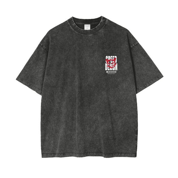 Don't Get Caught - Acid Wash Oversize T-Shirt