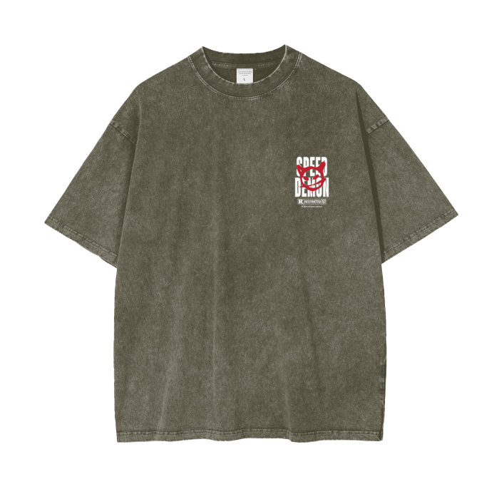 Don't Get Caught - Acid Wash Oversize T-Shirt