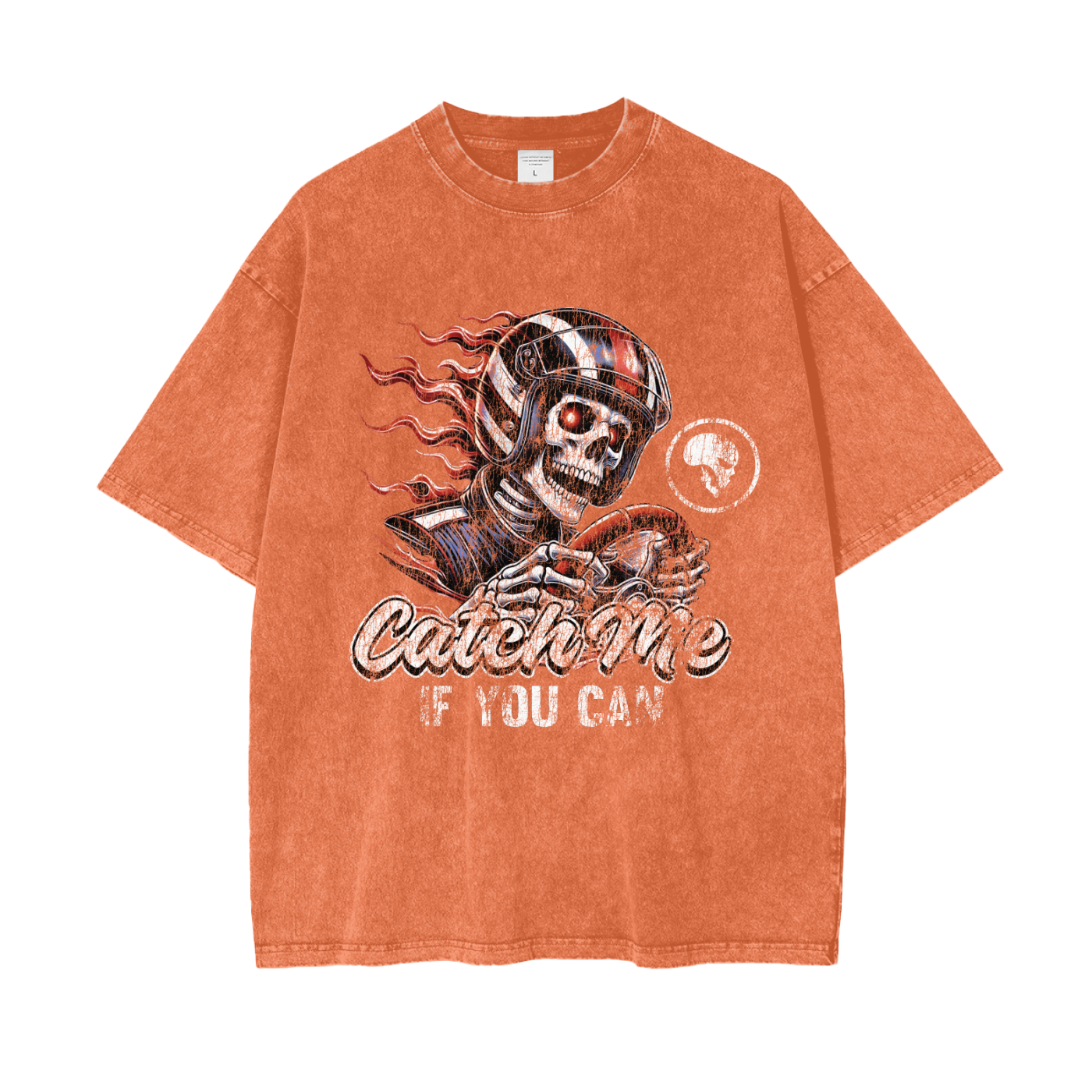 Skeleton Racer Snow Washed T-Shirt