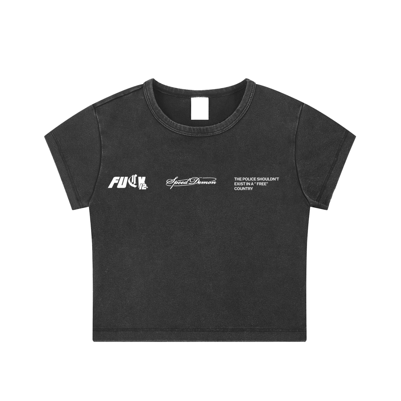 F12 Washed Crop Top – Stylish Women's Crop Top