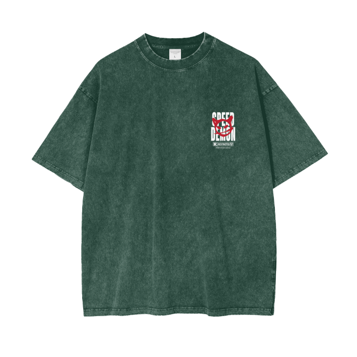 Don't Get Caught - Acid Wash Oversize T-Shirt