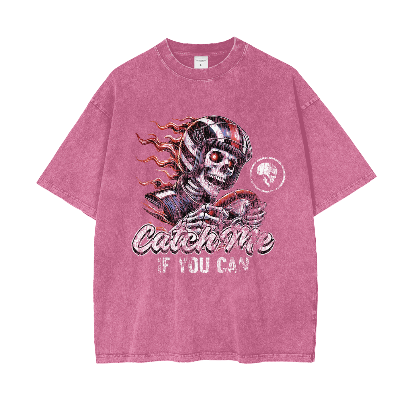Skeleton Racer Snow Washed T-Shirt
