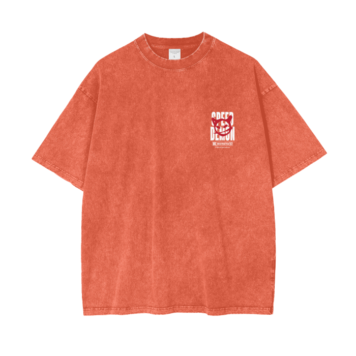 Don't Get Caught - Acid Wash Oversize T-Shirt