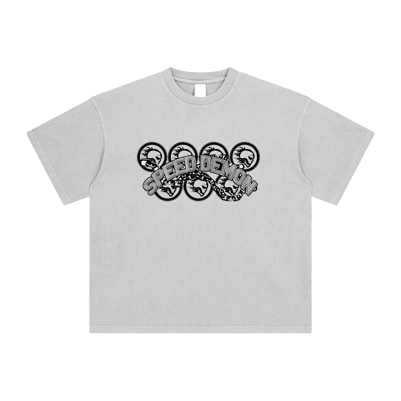 Speed Demon Chains Washed T-Shirt | Unisex Streetwear
