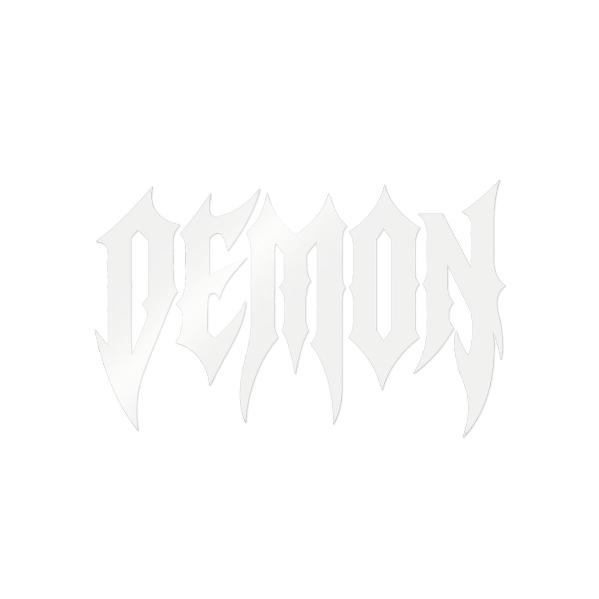 Demon Racing GOTHIC 
DIE-CUT Decal (WHITE)