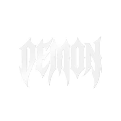 Demon Racing GOTHIC 
DIE-CUT Decal (WHITE)