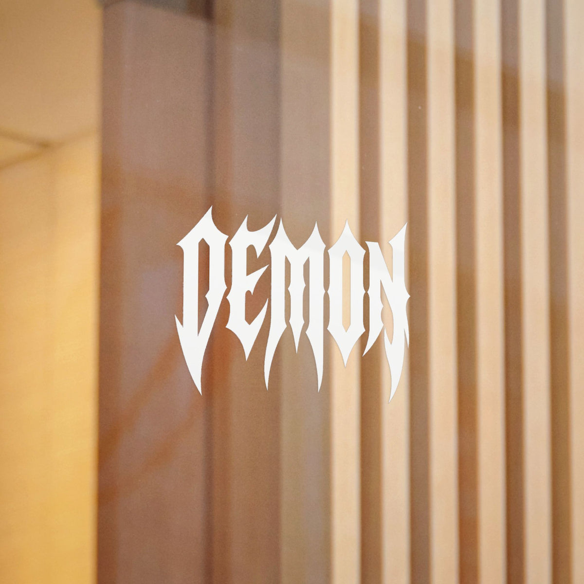 Demon Racing GOTHIC 
DIE-CUT Decal (WHITE)