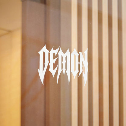 Demon Racing GOTHIC 
DIE-CUT Decal (WHITE)