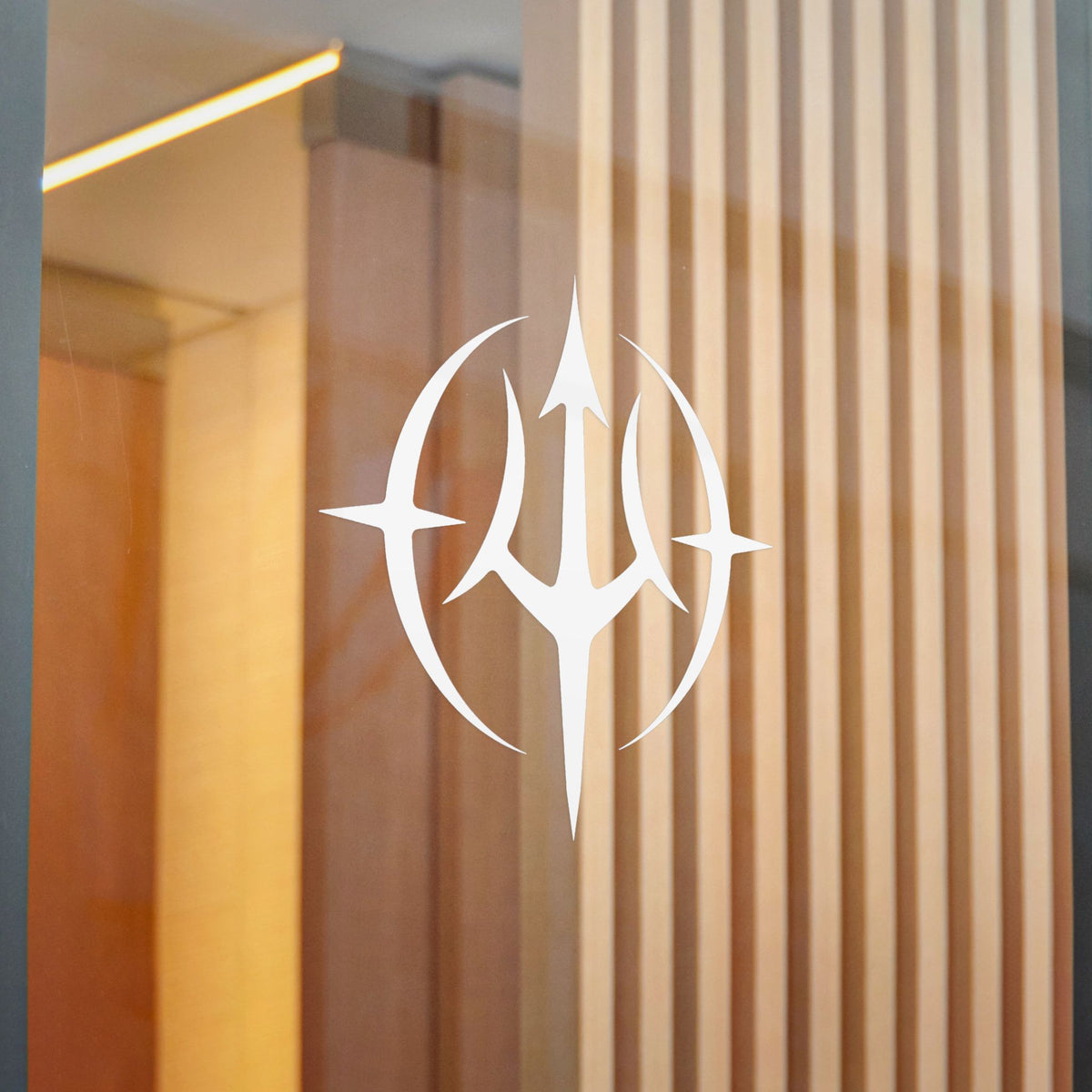 Demon Racing TRIDENT 
DIE-CUT Decal (WHITE)
