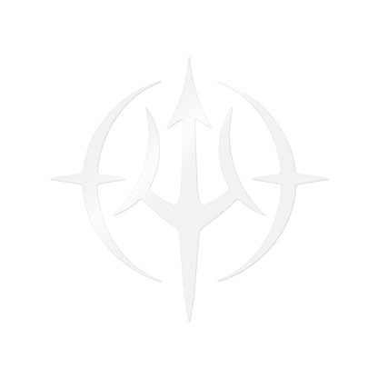 Demon Racing TRIDENT 
DIE-CUT Decal (WHITE)