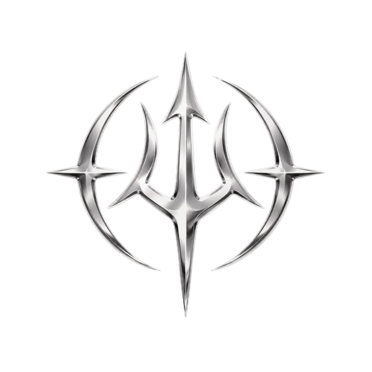 Demon Racing TRIDENT 
DIE-CUT Decal (CHROME)