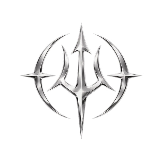 Demon Racing TRIDENT 
DIE-CUT Decal (CHROME)