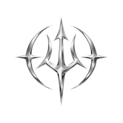 Demon Racing TRIDENT 
DIE-CUT Decal (CHROME)