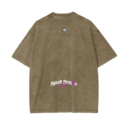 Demon Club Oversized Washed T-Shirt | Official Streetwear