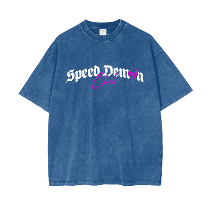Demon Club Oversized Washed T-Shirt | Official Streetwear