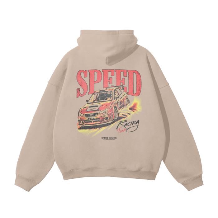Racing Oversized Fleece Hoodie