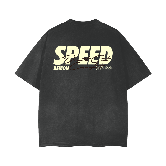 Speed Demon Racing Club Vintage T-Shirt – Unisex Washed Effect Tee