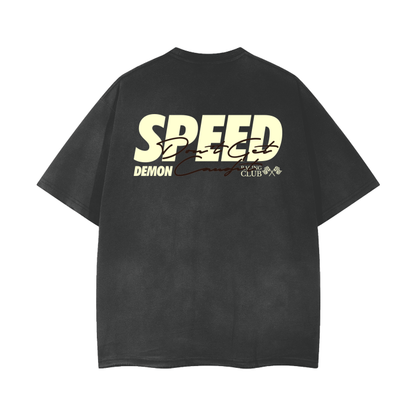 Speed Demon Racing Club Vintage T-Shirt – Unisex Washed Effect Tee