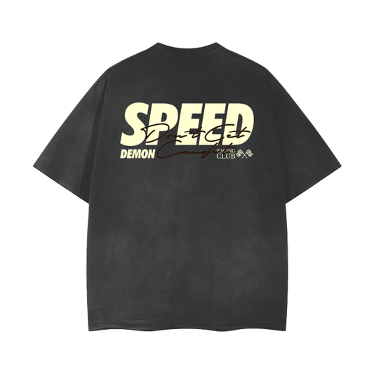 Speed Demon Racing Club Vintage T-Shirt – Unisex Washed Effect Tee