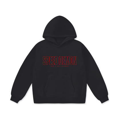 DON'T GET CAUGHT Red Oversized Hoodie
