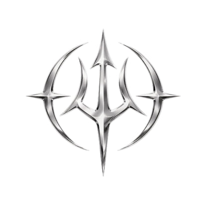 Demon Racing TRIDENT 
DIE-CUT Decal (CHROME)