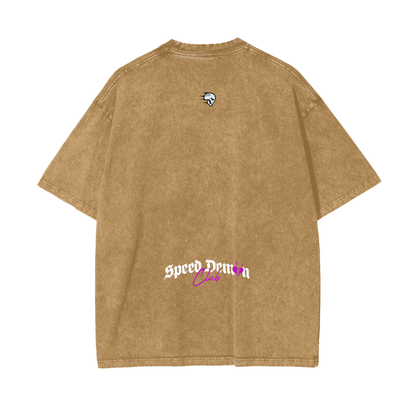 Demon Club Oversized Washed T-Shirt | Official Streetwear