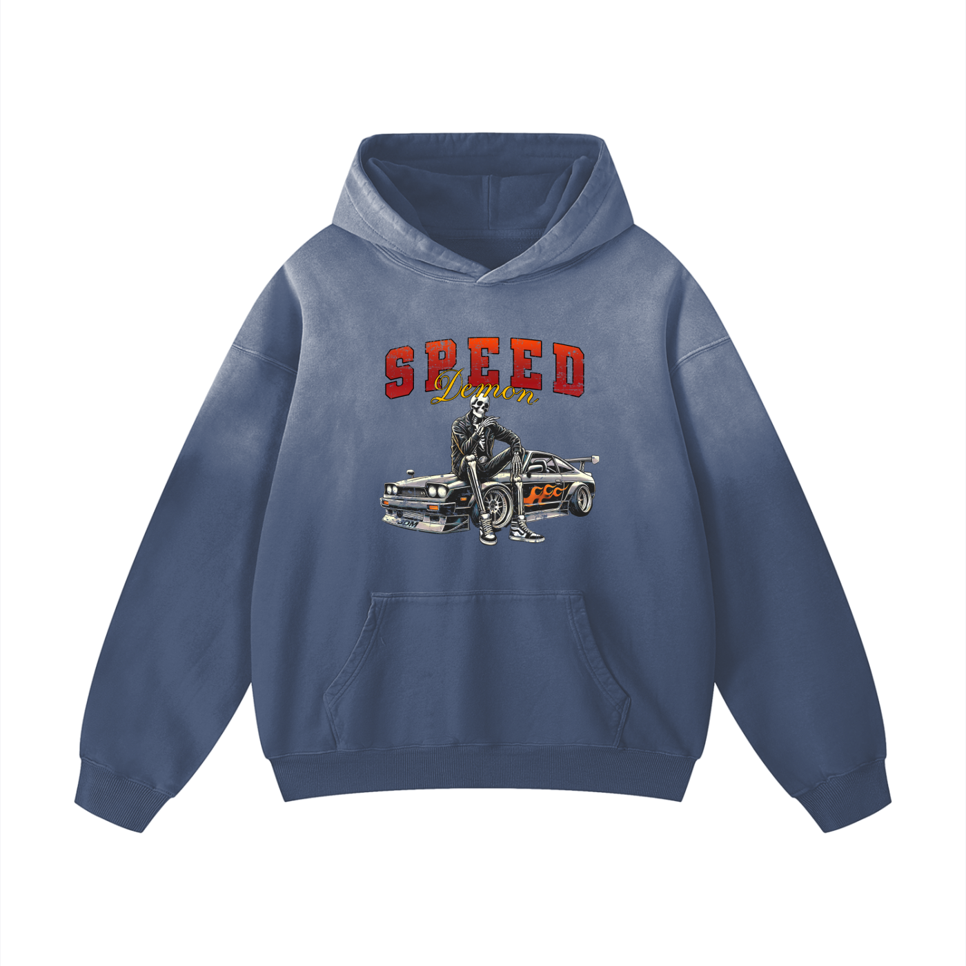 Skeleton Sunfade Oversized Hoodie – Demon Racing