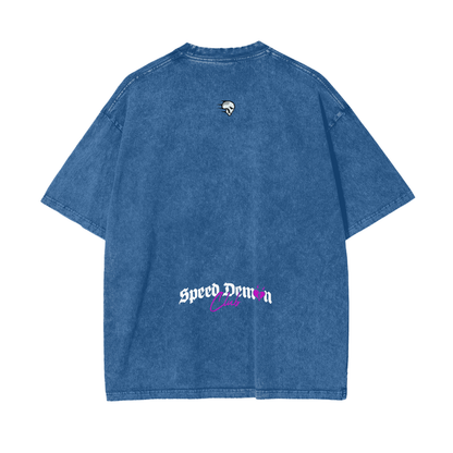 Demon Club Oversized Washed T-Shirt | Official Streetwear