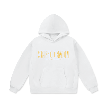 DON'T GET CAUGHT Yellow Oversized Hoodie