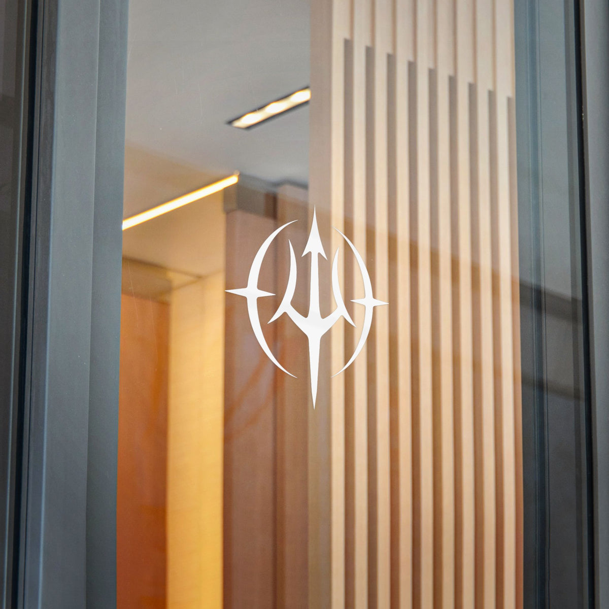 Demon Racing TRIDENT 
DIE-CUT Decal (WHITE)