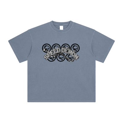 Speed Demon Chains Washed T-Shirt | Unisex Streetwear