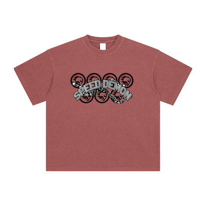Speed Demon Chains Washed T-Shirt | Unisex Streetwear
