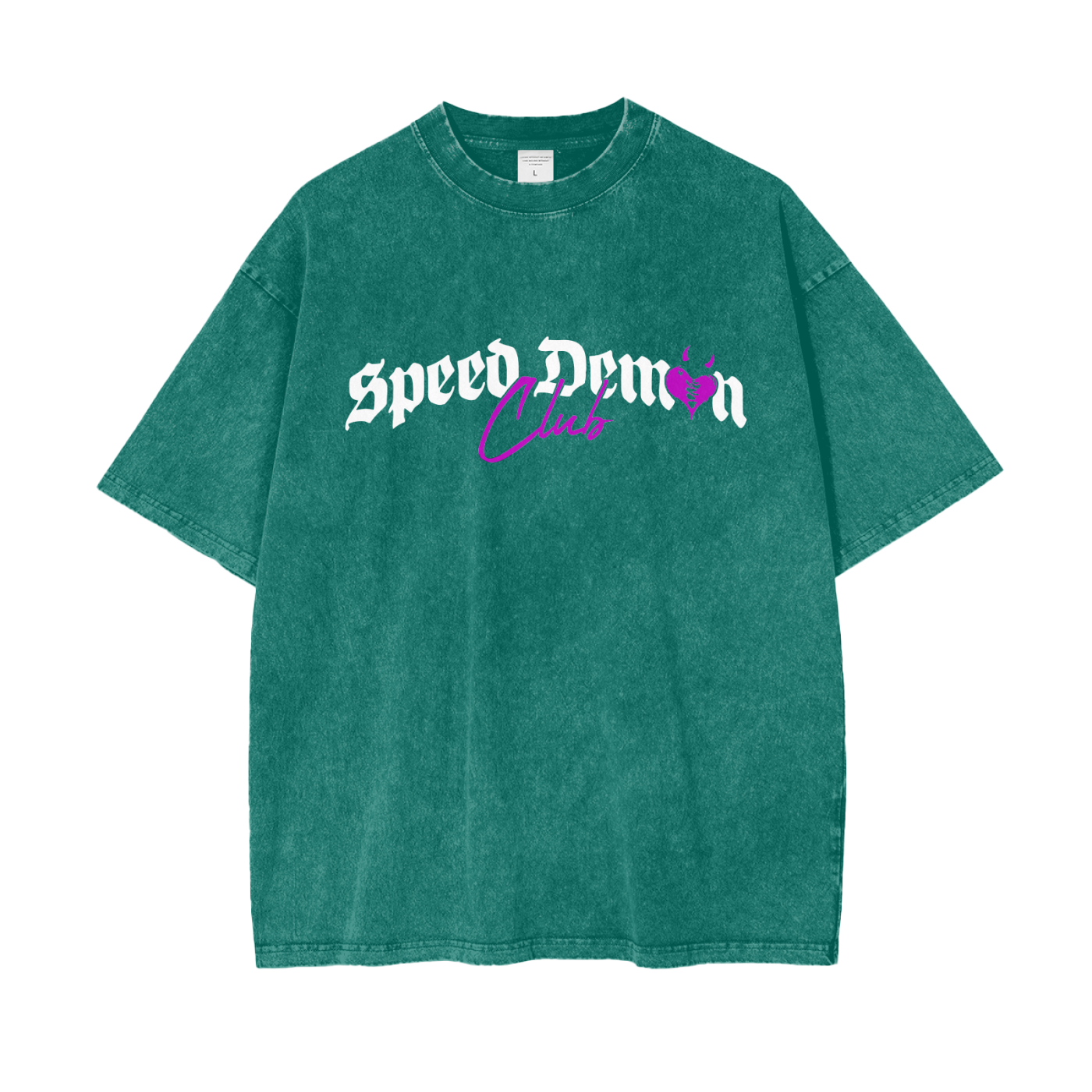 Demon Club Oversized Washed T-Shirt | Official Streetwear