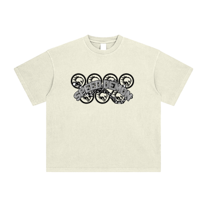 Speed Demon Chains Washed T-Shirt | Unisex Streetwear