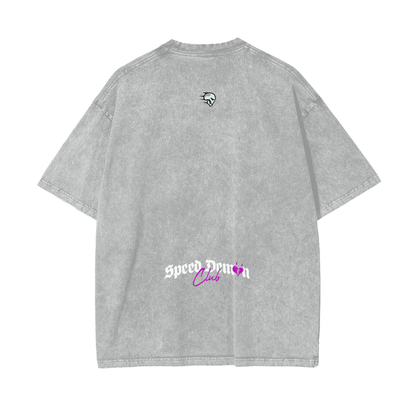 Demon Club Oversized Washed T-Shirt | Official Streetwear
