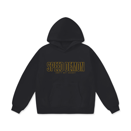 DON'T GET CAUGHT Yellow Oversized Hoodie