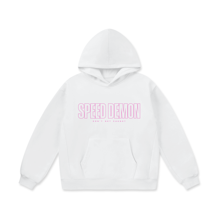 DON'T GET CAUGHT Pink Oversized Hoodie 