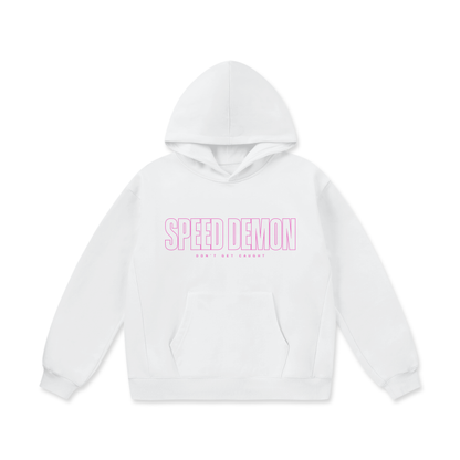 DON'T GET CAUGHT Pink Oversized Hoodie 