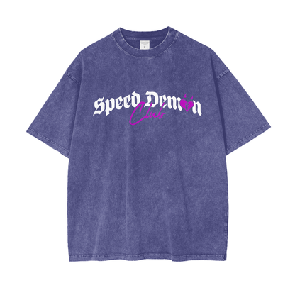 Demon Club Oversized Washed T-Shirt | Official Streetwear