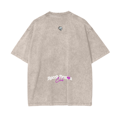Demon Club Oversized Washed T-Shirt | Official Streetwear