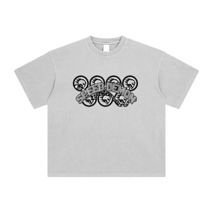 Speed Demon Chains Washed T-Shirt | Unisex Streetwear