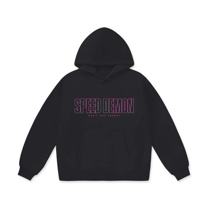 DON'T GET CAUGHT Pink Oversized Hoodie 